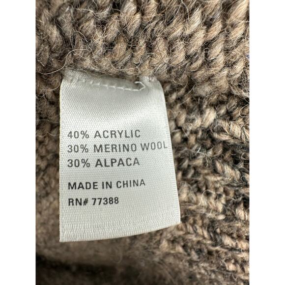 Wallace Sweater Women SMALL Brown 3/4 Sleeve Round Neck Merino Wool Alpaca Blend - Picture 7 of 9